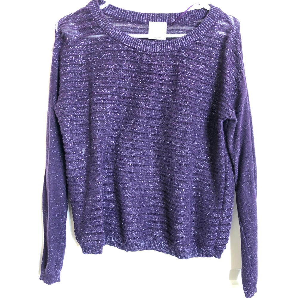 Mac + Jack purple sparkle sweater